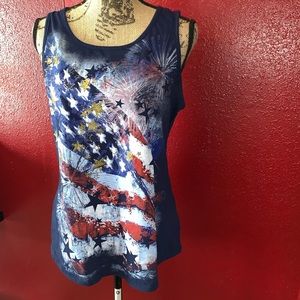 Beautiful Red, White, and Blue Patriotic Tank Top